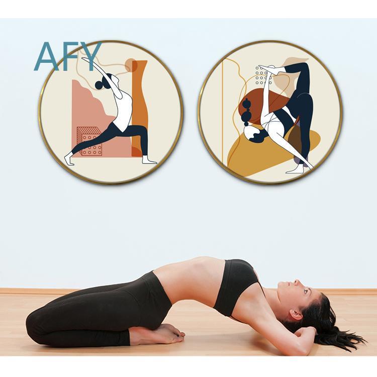 Yoga Fitness Centre - Arte de Parede Redonda Moderna e