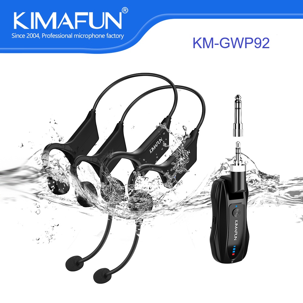 Yoga Fitness Instructor - Microfone Headset Sem Fio Duplo KIMAFUN