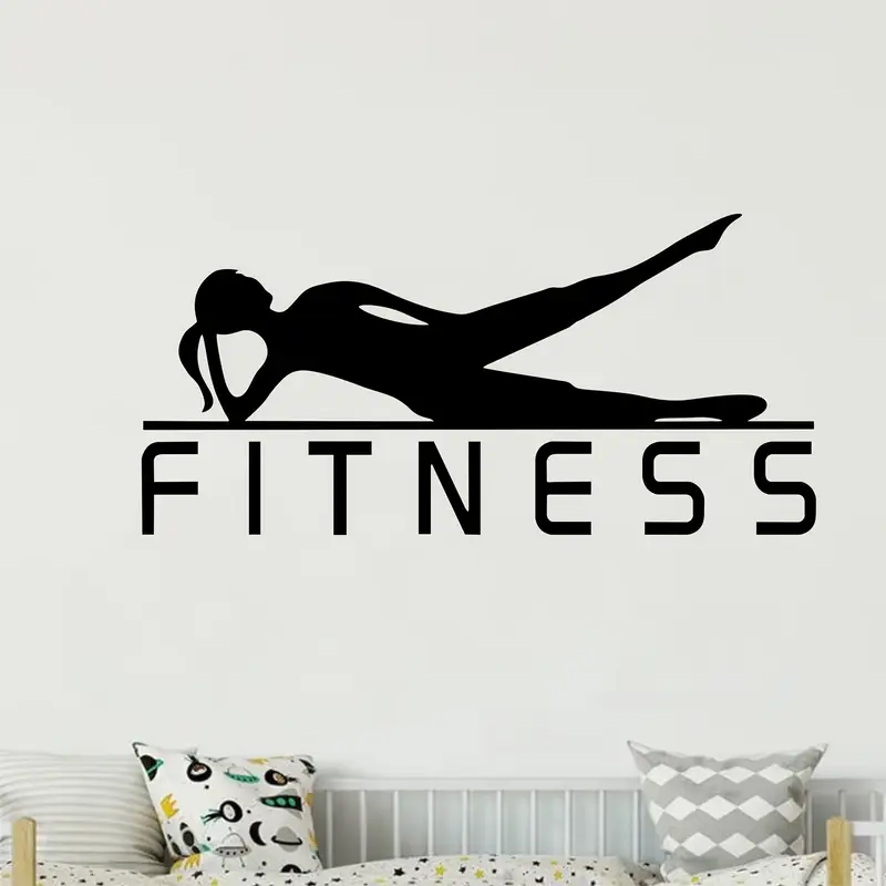 Yoga Fitness Wallpaper - Adesivo de vinil de uma garota