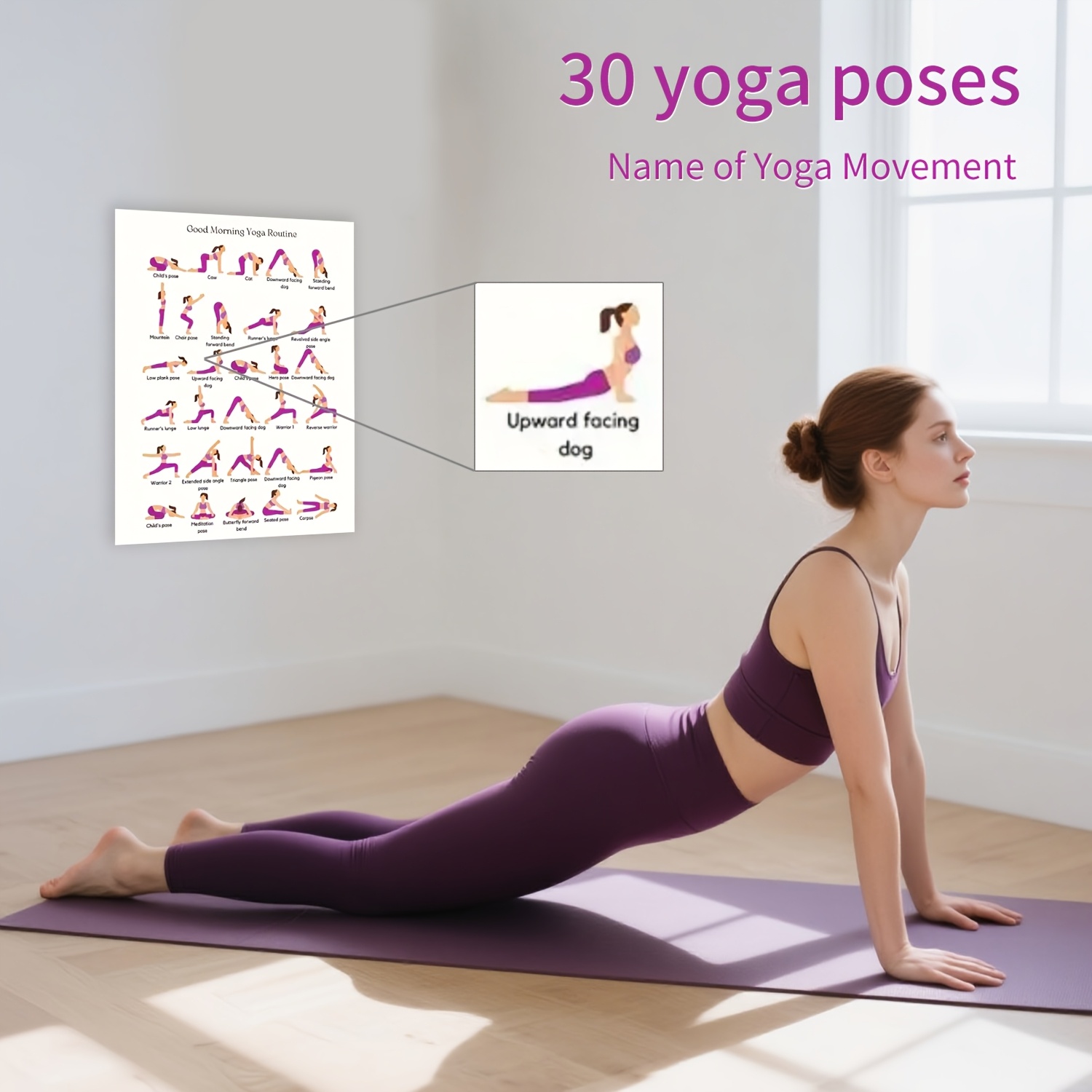 Yoga Fitness Wallpaper - Pôster de prática de ioga, arte