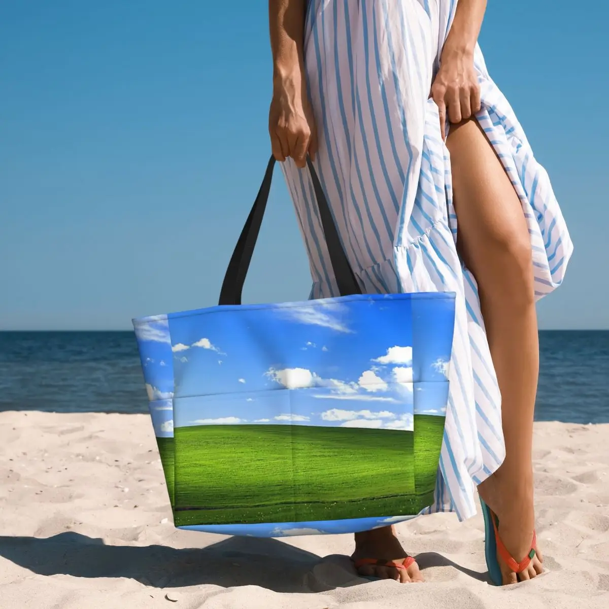 Yoga Fitness Wallpaper - Bolsa tote grande para mulheres, bolsa