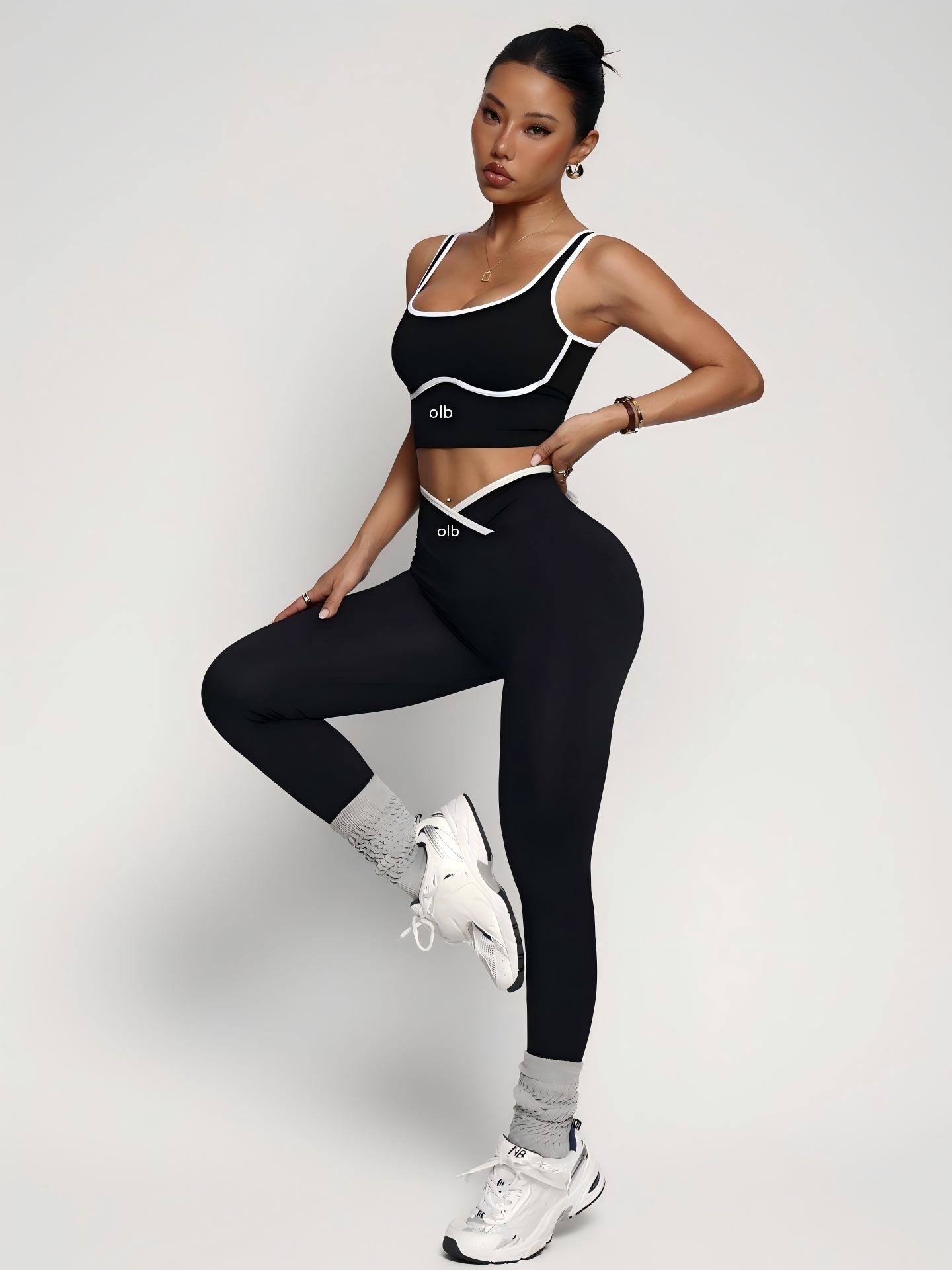 Yoga Y Fitness - Conjunto de roupa fitness de 2