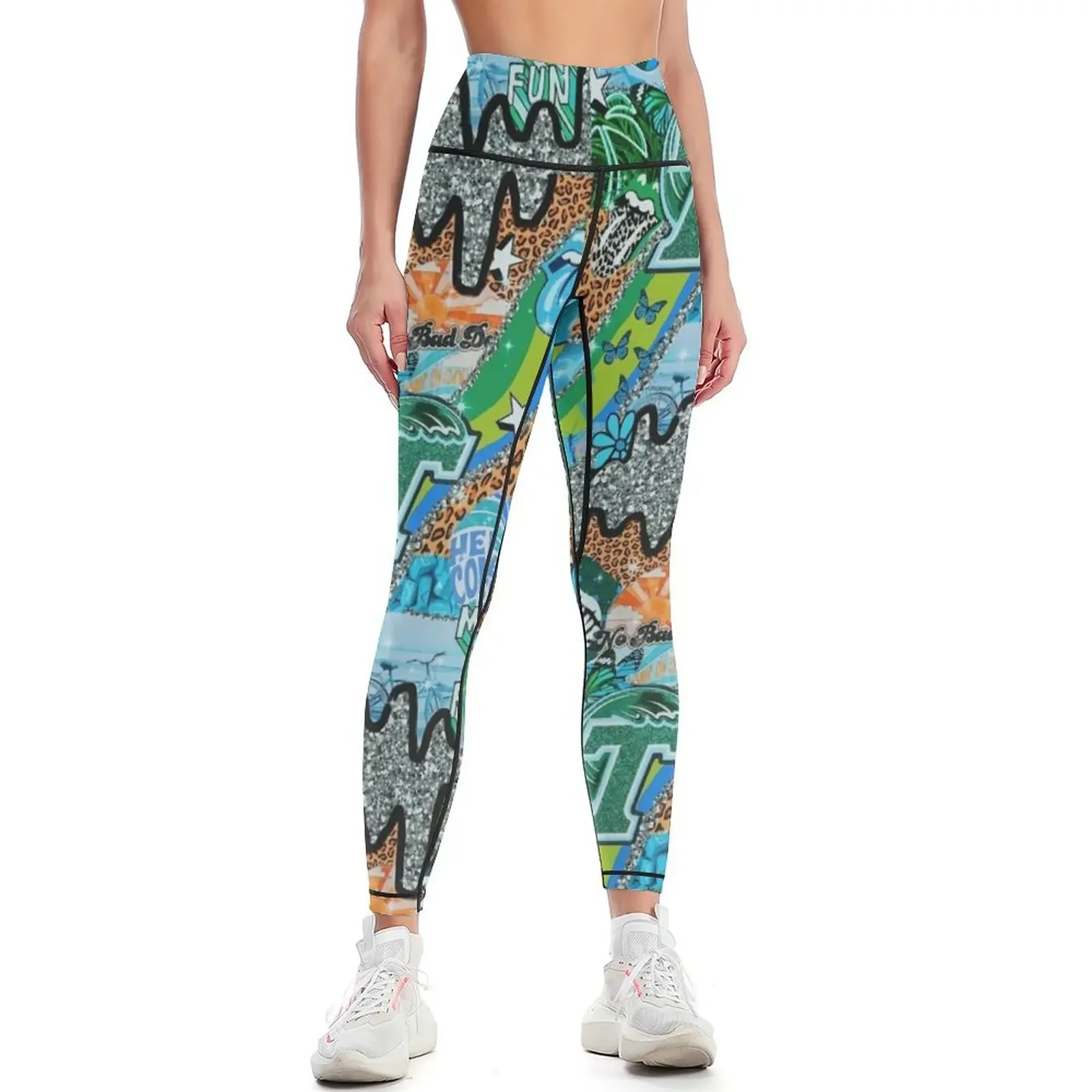 Yoga Fitness Wallpaper - TU WALLPAPER Leggings Calças esportivas femininas