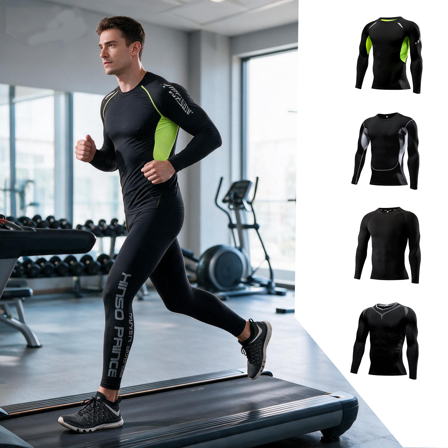 Yoga Y Fitness - Conjunto de Roupas Esportivas Masculinas de