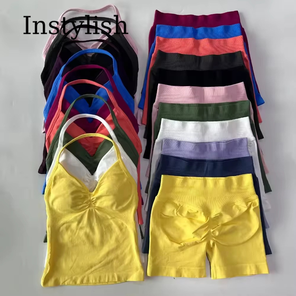 Yoga Fitness Gym - Conjunto de Yoga Sem Costura para