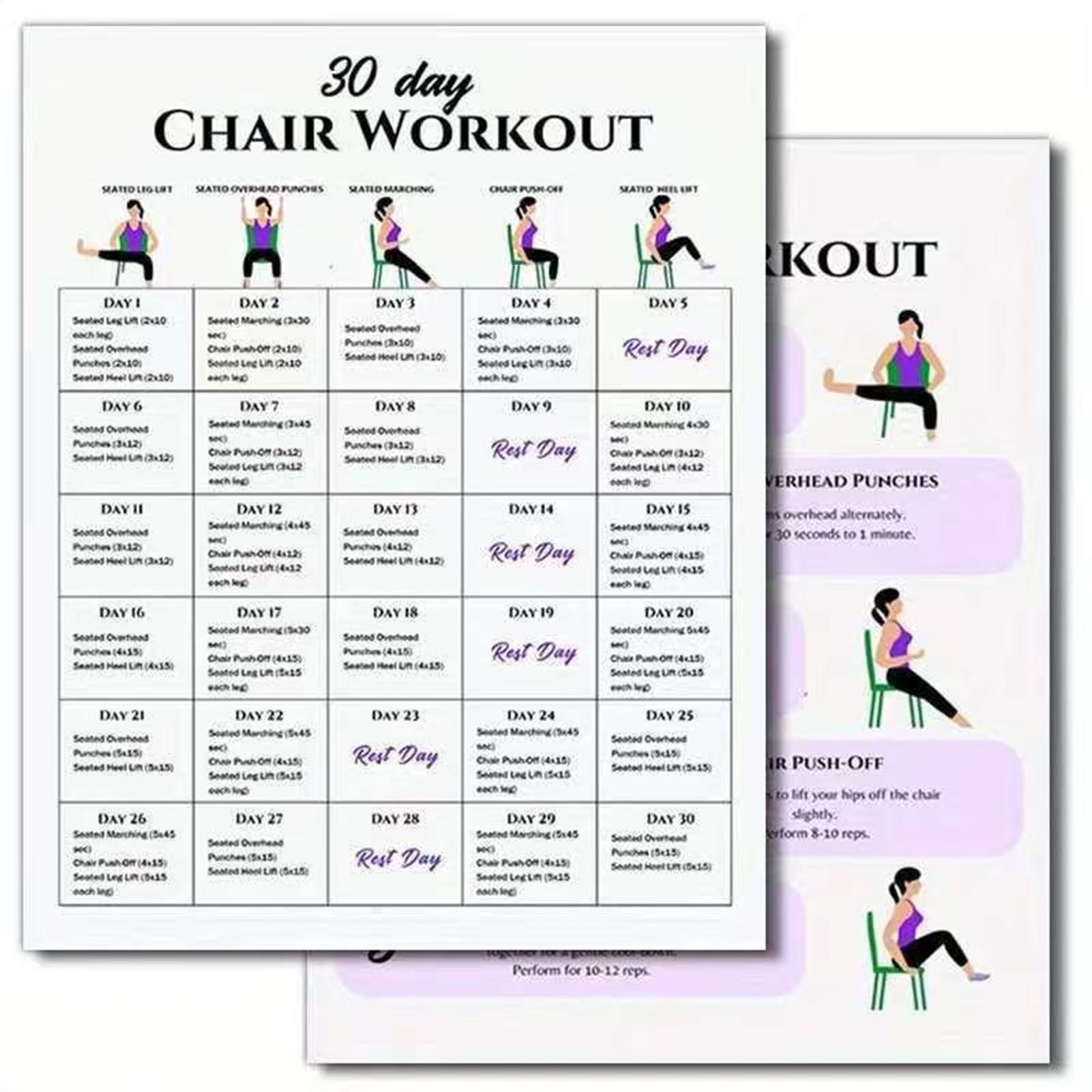 Yoga Fitness Wallpaper - 6 peças 30 dias cadeira exercícios