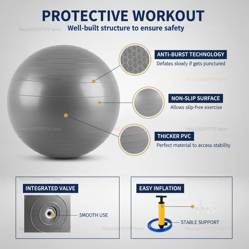 Bola de Yoga Antiexplosão com  - Exercise Ball Stability avaliação e preço
