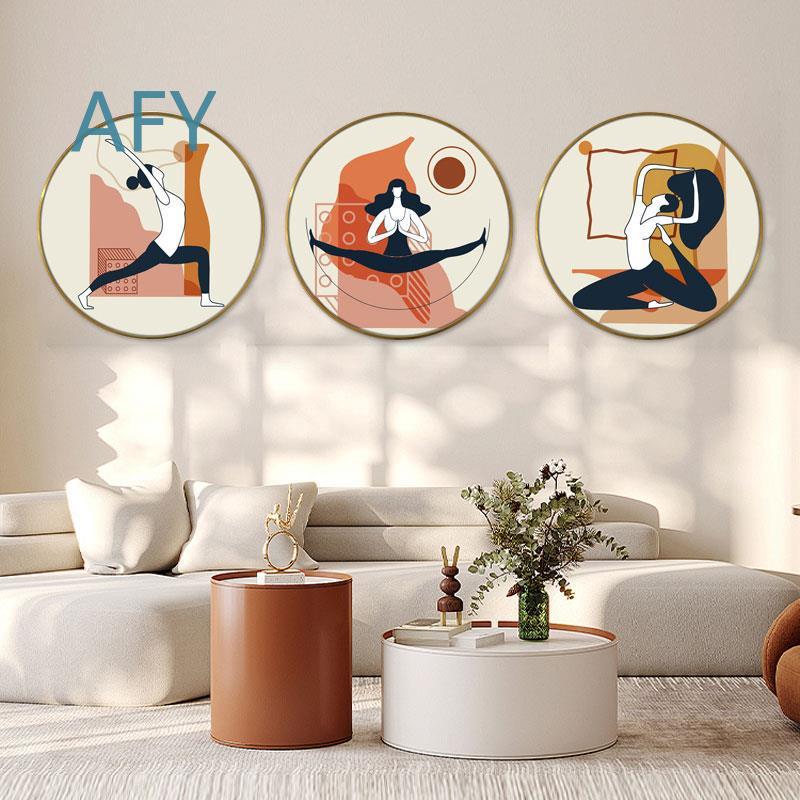 Arte de Parede Redonda Moderna - Yoga Fitness Centre avaliação e preço