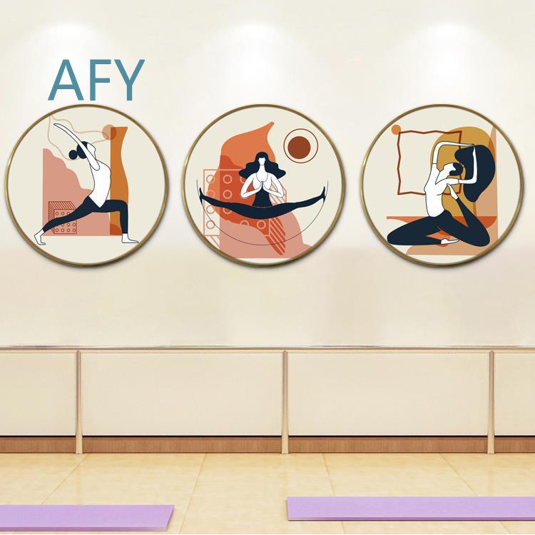 Arte de Parede Redonda Moderna - Yoga Fitness Centre avaliação e preço