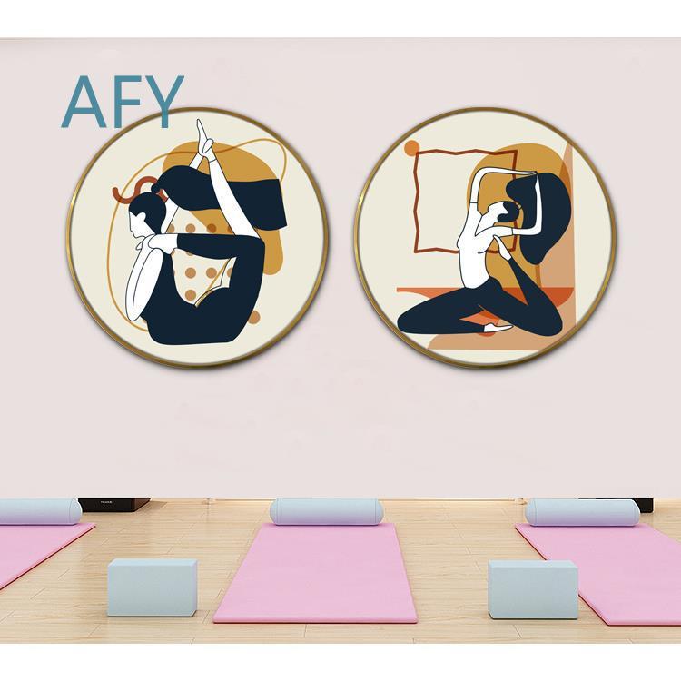 Arte de Parede Redonda Moderna - Yoga Fitness Centre avaliação e preço