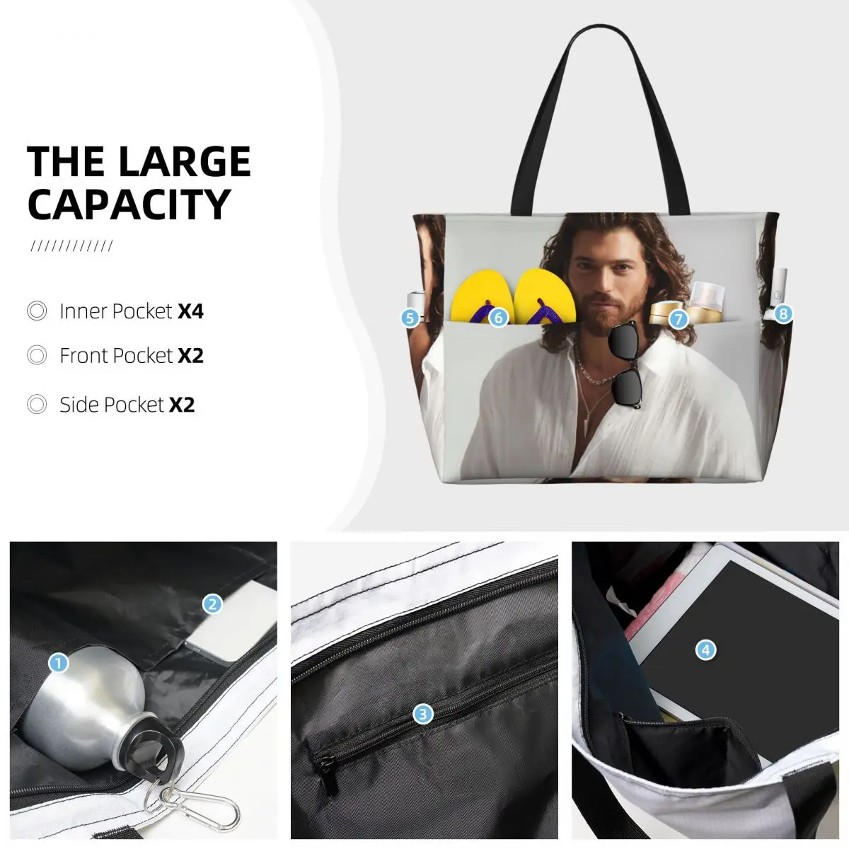 Bolsa tote grande para praia,  - Yoga Fitness Photos avaliação e preço