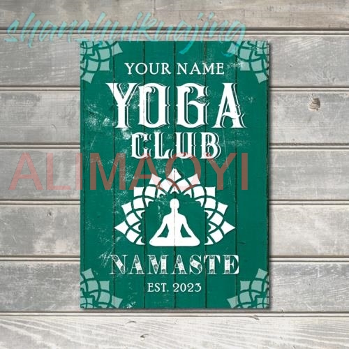 Sinal de clube de yoga persona - Yoga Fitness Name avaliação e preço