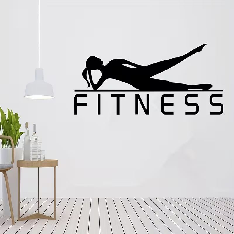 Adesivo de vinil de uma garota - Yoga Fitness Wallpaper avaliação e preço