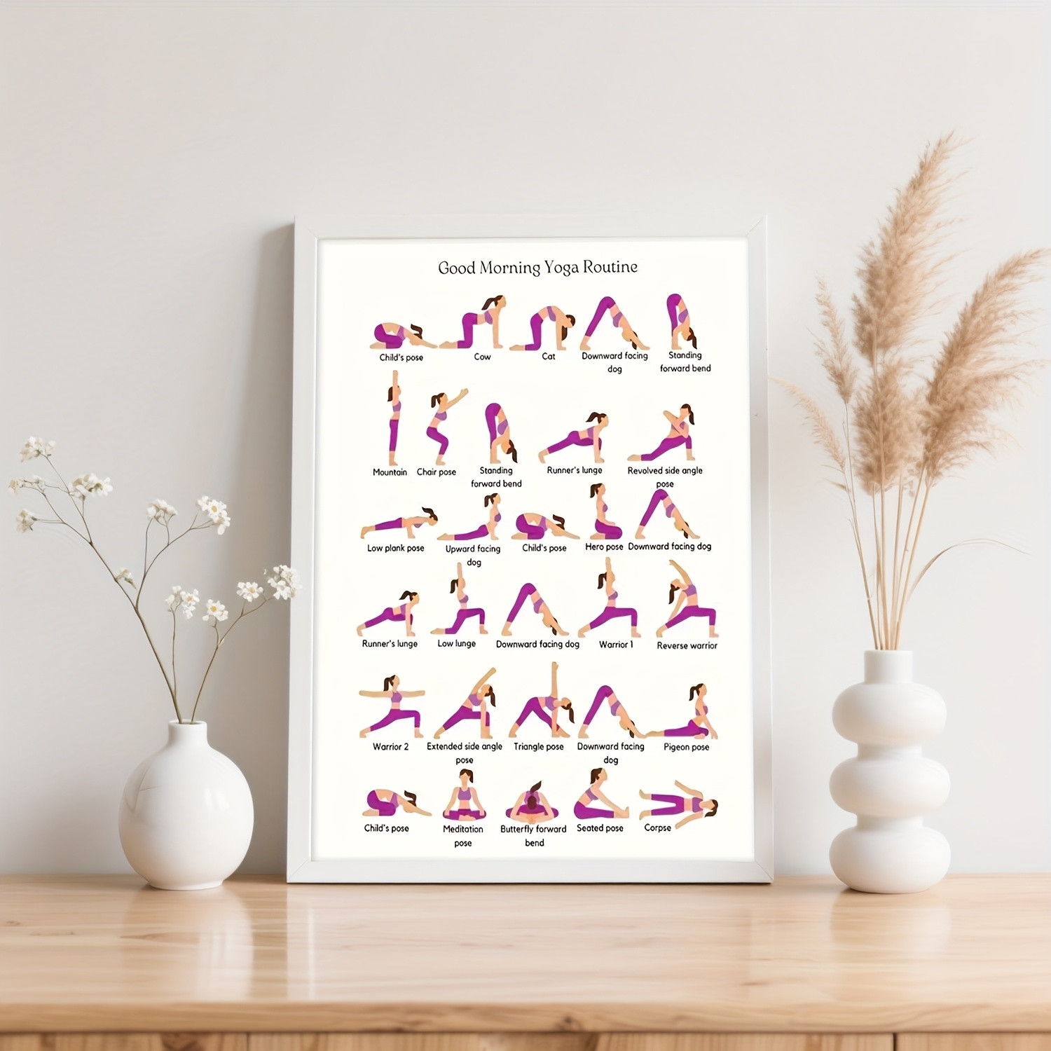 Pôster de prática de ioga, art - Yoga Fitness Wallpaper avaliação e preço