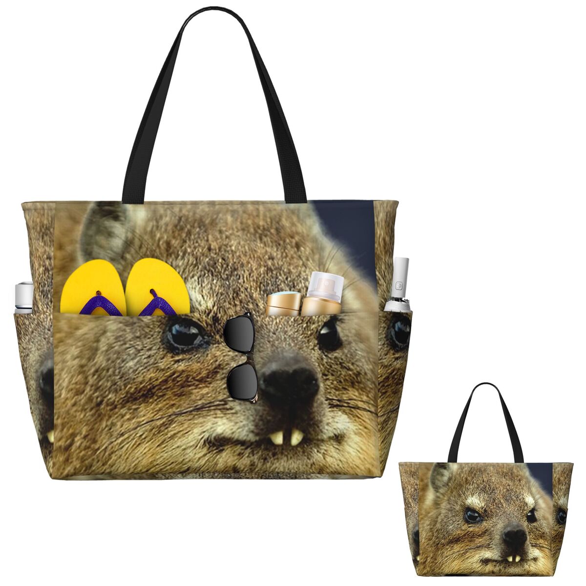 Rock Hyrax Photo Beach Tote Ba - Yoga Fitness Photos avaliação e preço