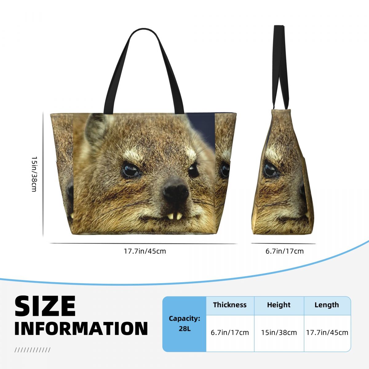 Rock Hyrax Photo Beach Tote Ba - Yoga Fitness Photos avaliação e preço