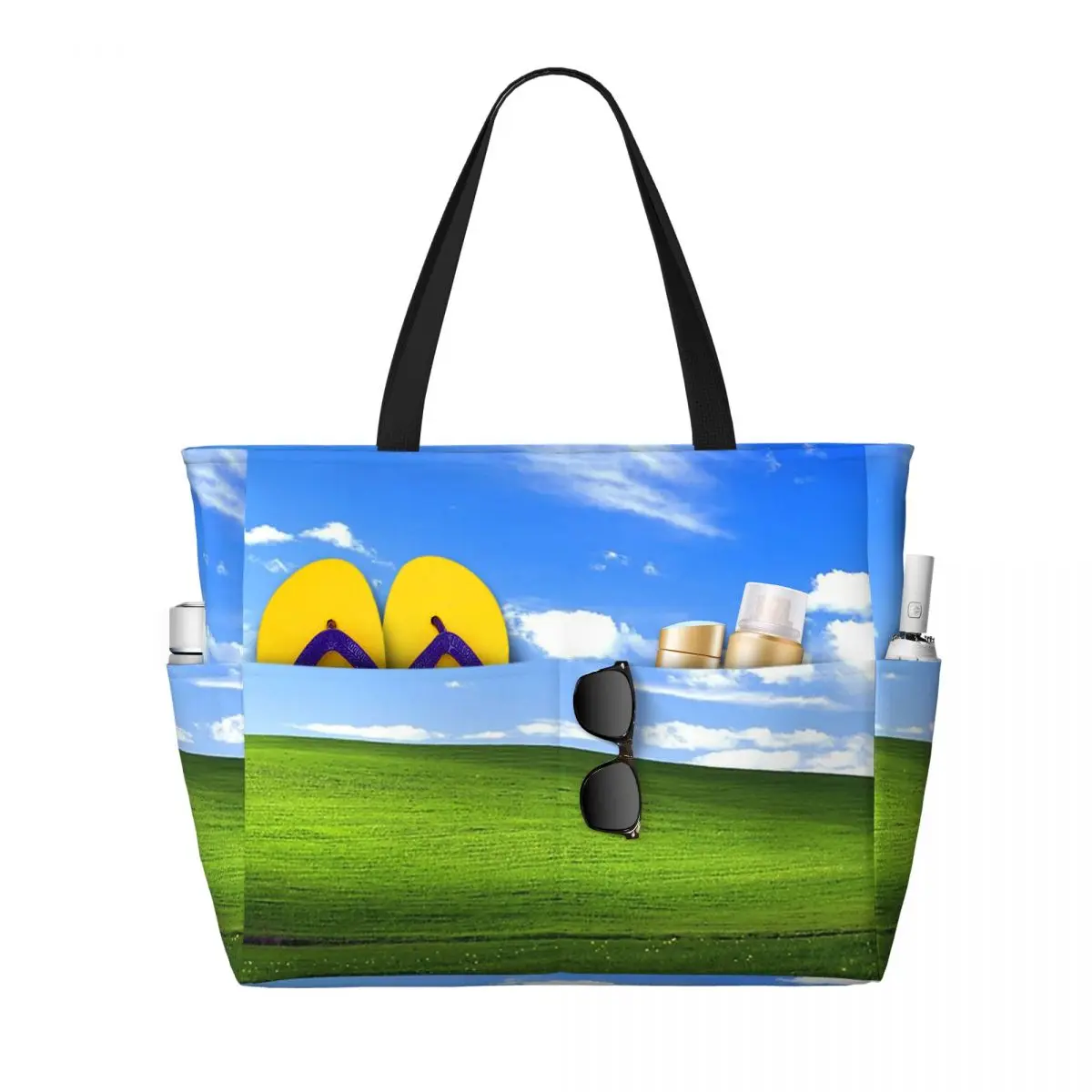 Bolsa tote grande para mulhere - Yoga Fitness Wallpaper avaliação e preço