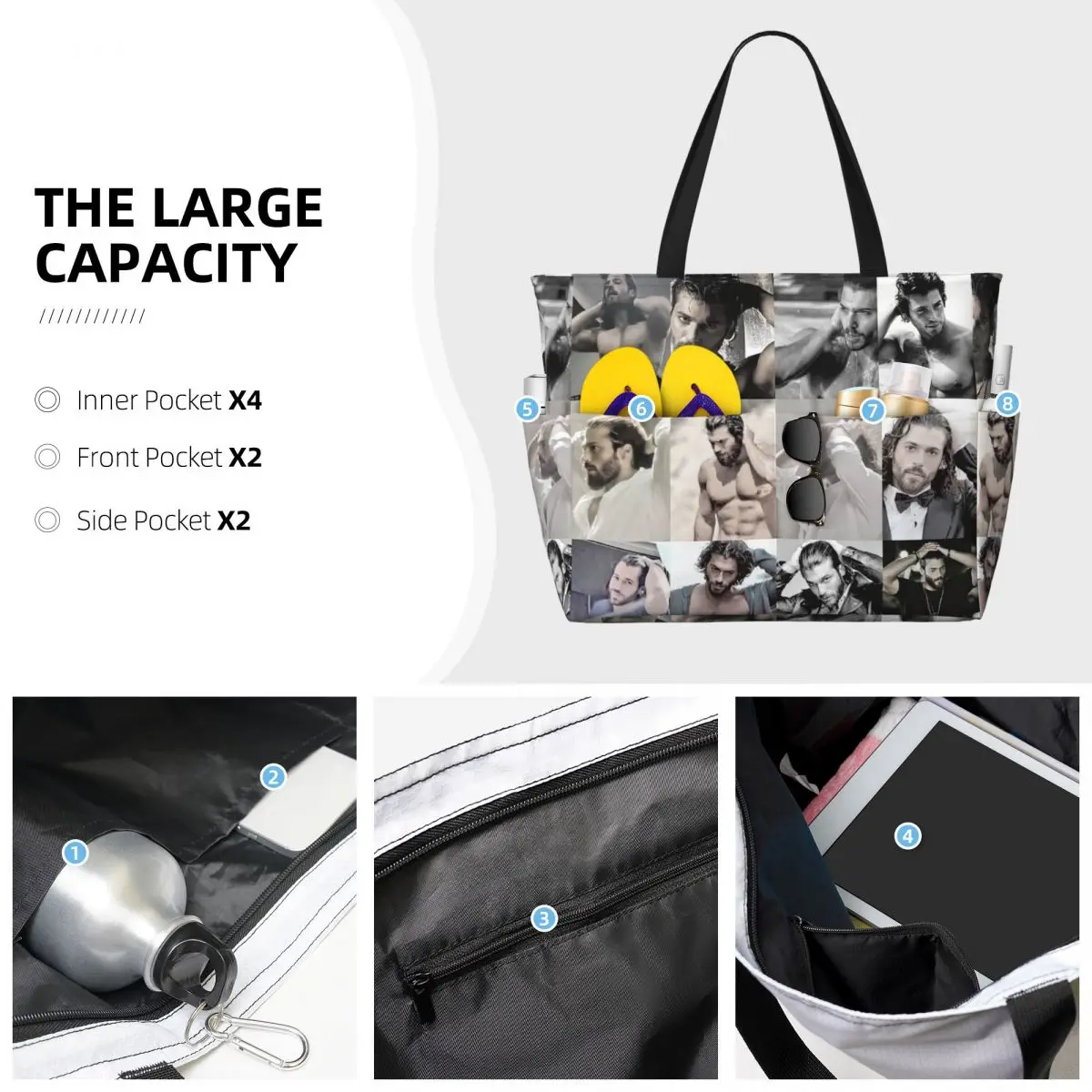 Bolsa tote grande para praia,  - Yoga Fitness Photos avaliação e preço