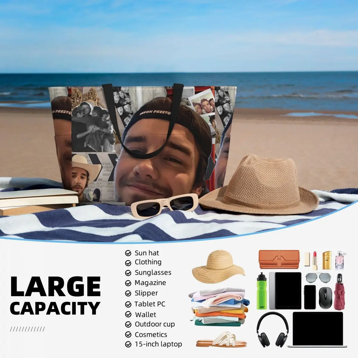 Liam Payne Photo Collage Beach - Yoga Fitness Photos avaliação e preço