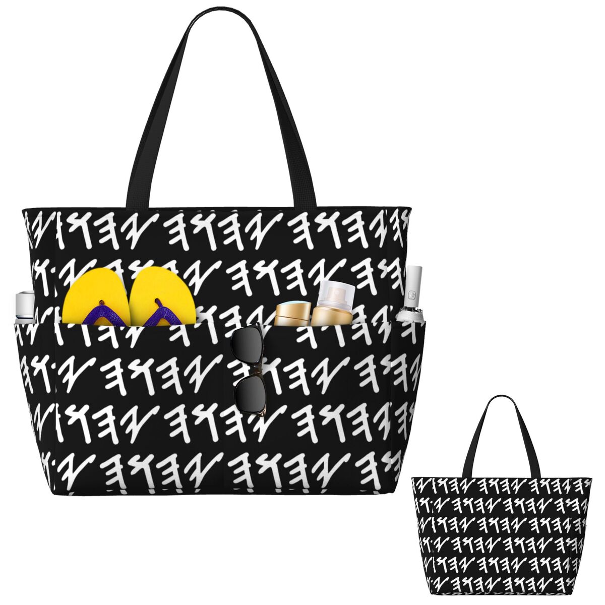 Bolsa tote grande com nome de  - Yoga Fitness Name avaliação e preço