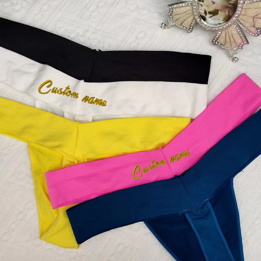 Tanga personalizada com nome b - Yoga Fitness Name avaliação e preço
