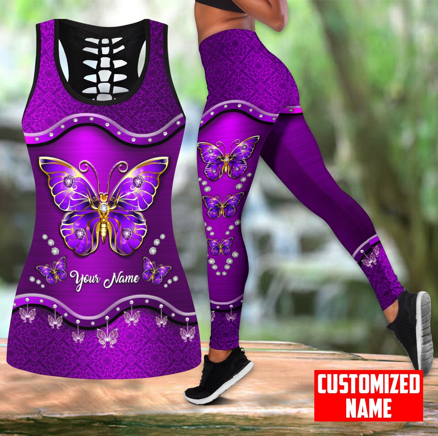 Nome personalizado borboleta 3 - Yoga Fitness Name avaliação e preço