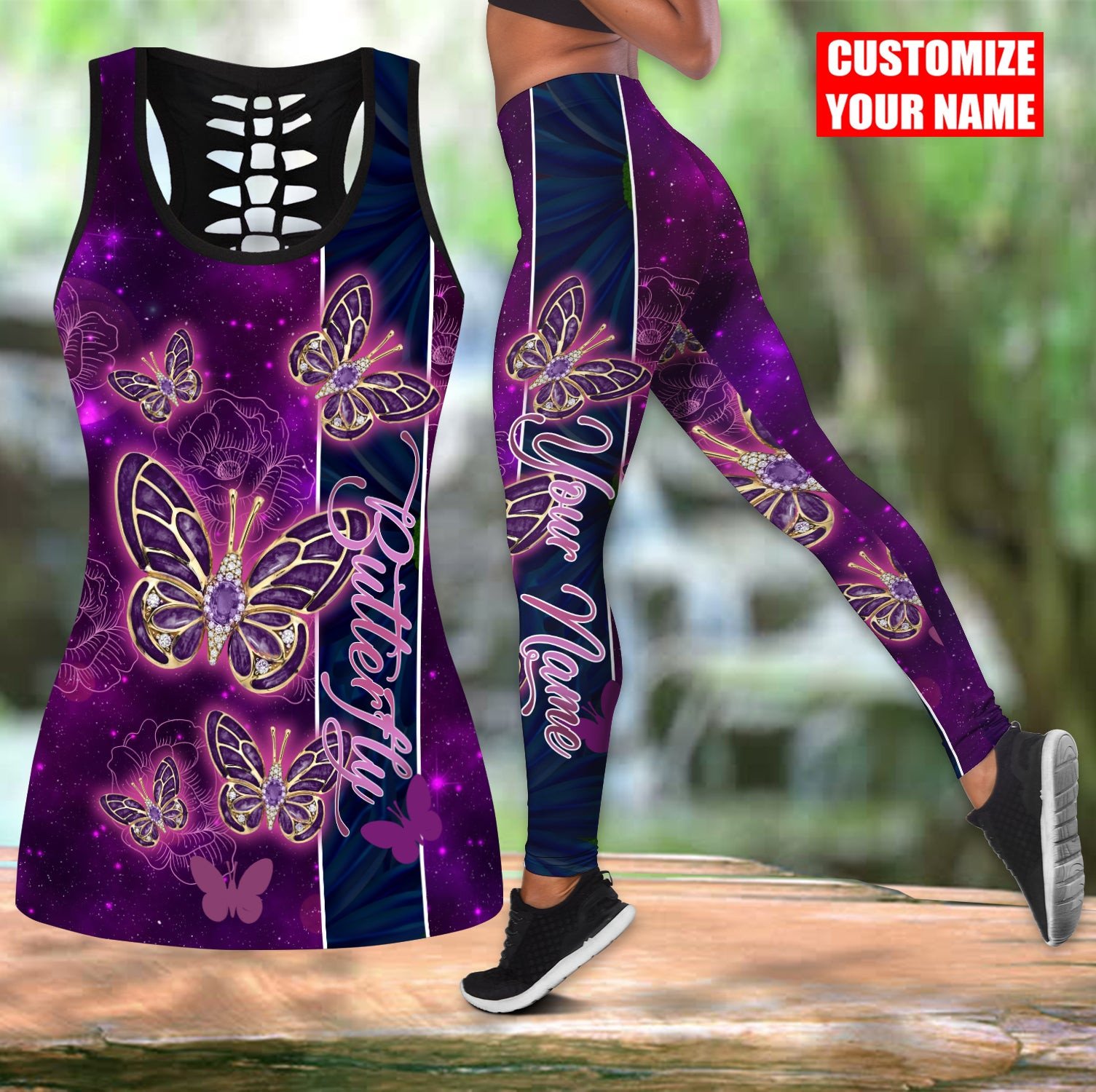 Nome personalizado borboleta 3 - Yoga Fitness Name avaliação e preço