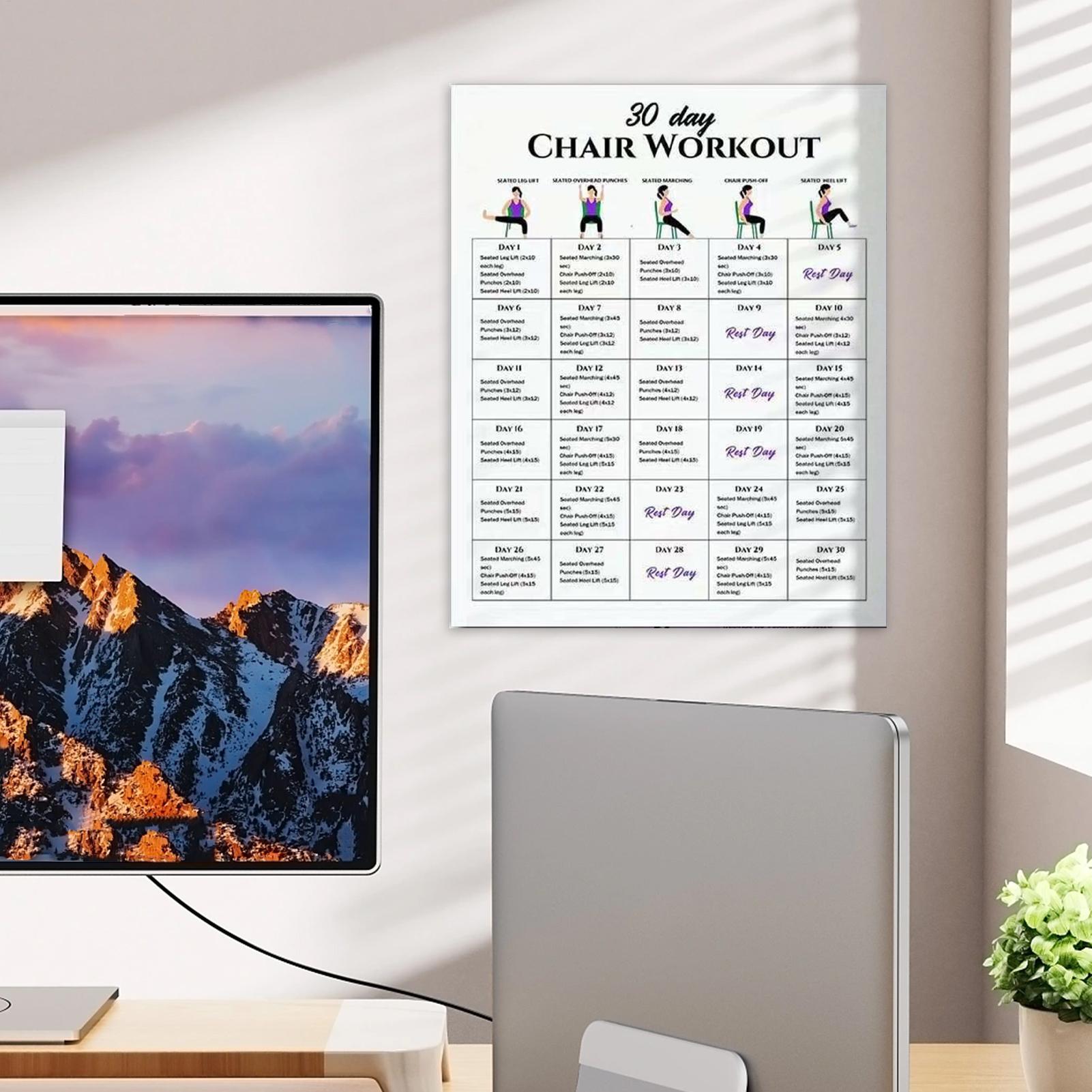 6 peças 30 dias cadeira exercí - Yoga Fitness Wallpaper avaliação e preço