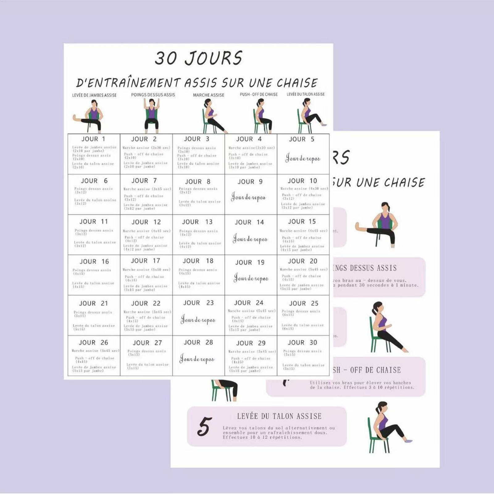 6 peças 30 dias cadeira exercí - Yoga Fitness Wallpaper avaliação e preço