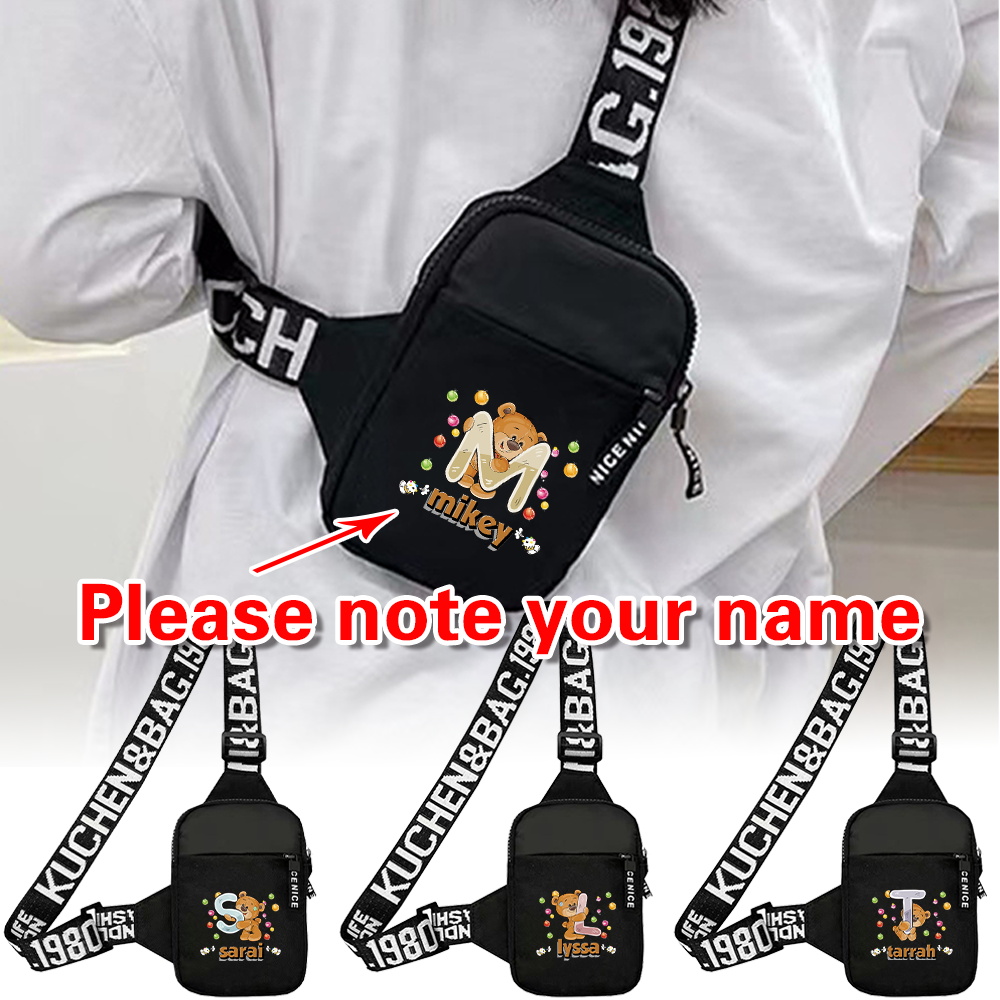 Bolsa de peito com nome person - Yoga Fitness Name avaliação e preço
