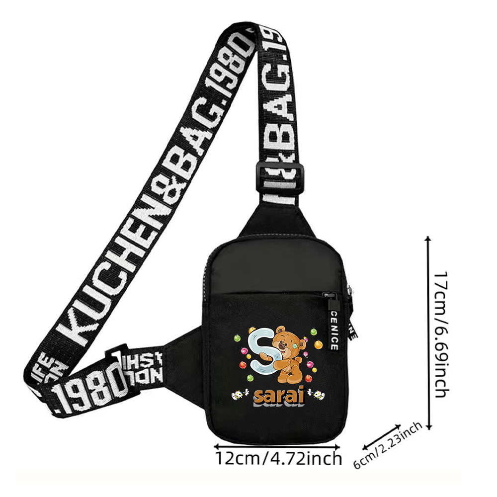 Bolsa de peito com nome person - Yoga Fitness Name avaliação e preço